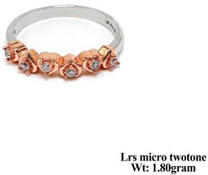 Silver Lrs Micro Two Tone Rings