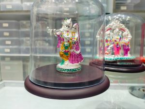 Sunbera Polished 92.5 Silver Radha Krishna Statue