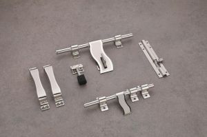 S Model Stainless Steel Door Kit, Color : Silver