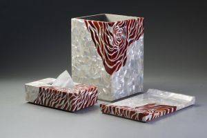 Marble Mother OF Peal Bathroom Set