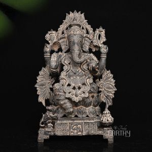 Earthy Brass Religious Statues, Color : Black