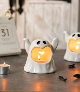 Ghost Diwali Ceramic Candle Holder