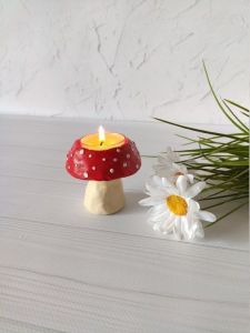 Mashroom Ceramic Diwali Candle Holder