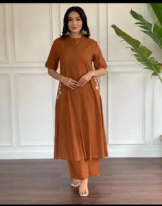 Casual Wear Jiya sutra Cotton Suit Set, Pattern : Plain