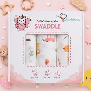 Blush Baby Cotton Muslin Swaddle Wrap for Newborn Baby