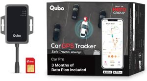 Qubo Wired Hidden GPS Tracker from Hero Group for Car AI Features on Qubo Go APP Live Tracking Anti-Theft Towing Alerts Accident Alerts
