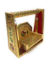 Golden Wood Lord Krishna Swing