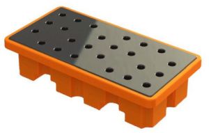 2 Drum Spill Containment Pallets Single Wall