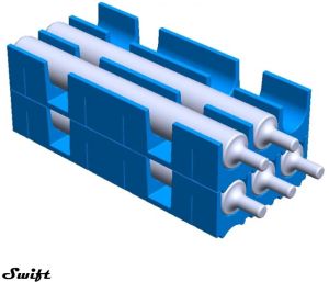 BST-1265 LLDPE Bottle Storage Tray, Color : Blue