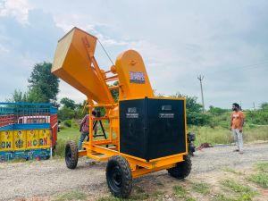 Mechanical Hopper Concrete Mixer Machine, Color : Yellow
