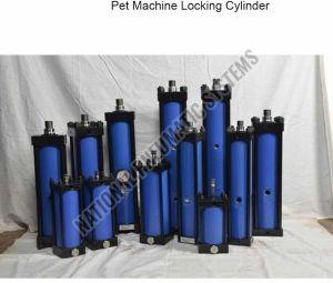 Pneumatic Semi Automatic PET Machine Locking Cylinder, Color : Blue