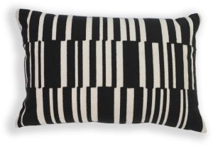 Chain Stitch Embroidered Geometric Cotton Cushion