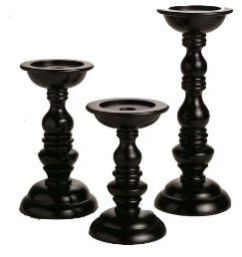 Wooden Candle Stands (Sn1542)