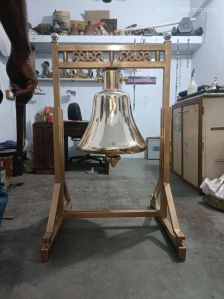 Gold Finish Brass Church Bell, Color : Golden