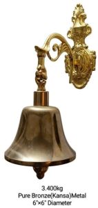 Glossy Bronze Temple Bell, Color : Golden for Pooja