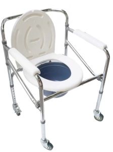Aluminium Commode Chair With Wheels (696L)