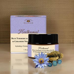 Blue Turmeric & Lotus Rice Water Ceramide Night Repair Moisturizer Cream