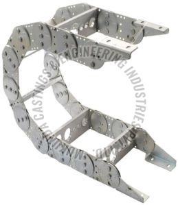 Polished Austenitic Manganese Steel Drag Chain Link, Color : Silver