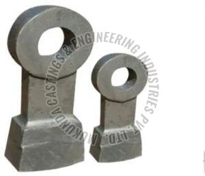 High Manganese Steel Casting Crusher Hammer, Color : Silver