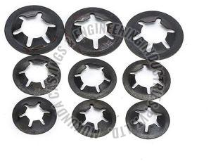 Polished Manganese Steel Retaining Ring, Color : Black