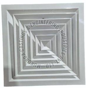 Polished Stainless Steel Square Ceiling Diffuser, Color : Silver