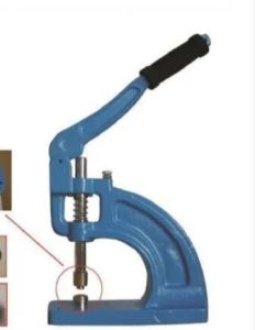 Metal Eyelets Fixing Machine, Color : Blue
