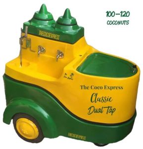 Classic Coconut Water Vending Cart with Dual Tap