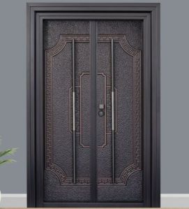 2050X1200 Mm Matt Brown Steel Luxury Entrance Door