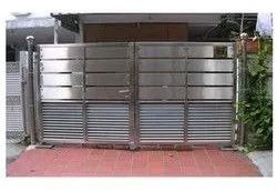 Stainless Steel Door Installation Services, Color : Silver