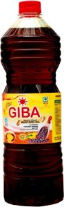 Giba 1 Litre Kacchi Ghani Mustard Oil, Extraction Type : Cold Pressed