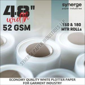 48 Inch Width Garment Economy White Plotter Paper Roll