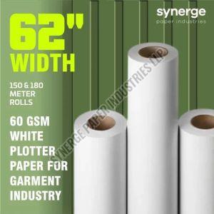 62 Inch White Plotter Paper Roll