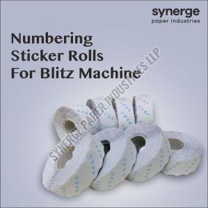 Paper Numbering Sticker Roll