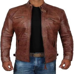 Mens Casual Leather Jacket