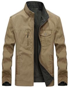 Plain Mens Reversible Leather Jacket Casual Wear