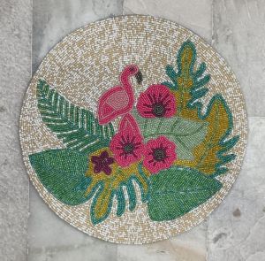 Amigos Studio Polymer Beaded Place Mats, Color : Multicolor