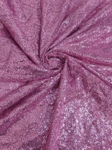 Sequin Embroidery on Soft Net Fabric