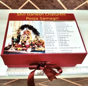 Glossy & Matt Wood Brass Shree Ganesh Ji Pooja Box, Shape : Square