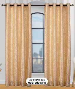4d Print 134 Musterd Luxurious Light Window Curtains