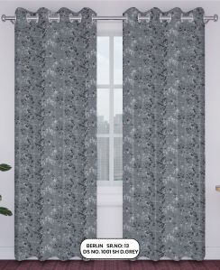 Berlin Jacquard Printed Polyester Curtain, Color : D-grey