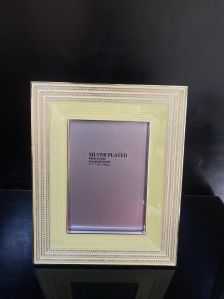 Raya Enameled Polished Metal Decorative Photo Frames, Color : White