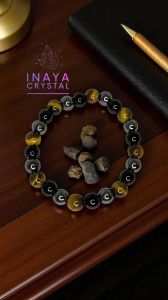 Polished Triple Protection Gemstone Bracelet 8mm Beads