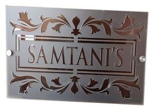 Stainless Steel Laser Cutting Name Plate