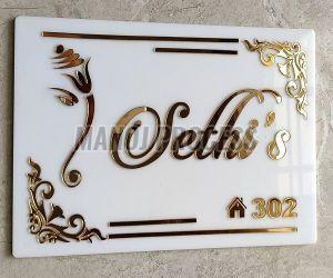 Rectangular Acrylic Name Plates for Personalized Desk Accessory