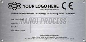 Rectangular Anodized Aluminum Name Plate