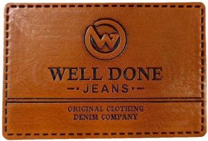 Printed Brown Leather Label