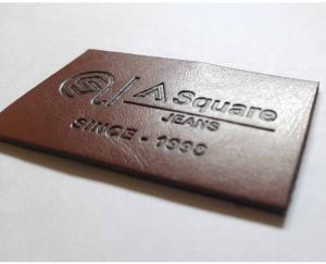 Leather Finish Embossed PU Label