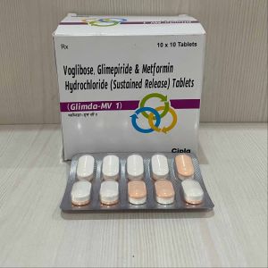 Glimda MV1 Glimepiride Metformin Voglibose Tablet