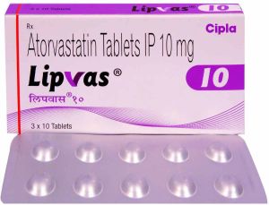 Lipvas 10mg Atorvastatin Tablet
