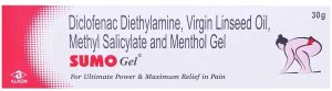 Sumo Gel Diclofenac Linseed Oil Menthol Methyl Salicylate Gel